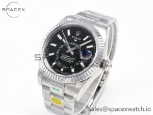 Sky-Dweller 326934 904L SS ZF 1:1 Best Edition Black Dial on SS Bracelet A2824 - Image 4