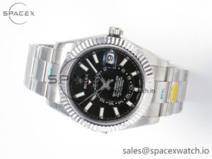 Sky-Dweller 326934 904L SS ZF 1:1 Best Edition Black Dial on SS Bracelet A2824 - Image 8