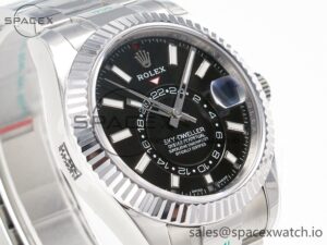 Sky-Dweller 326934 904L SS ZF 1:1 Best Edition Black Dial on SS Bracelet A2824 - Image 3