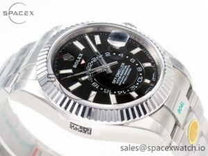 Sky-Dweller 326934 904L SS ZF 1:1 Best Edition Black Dial on SS Bracelet A2824 - Image 6