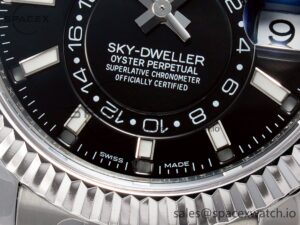 Sky-Dweller 326934 904L SS ZF 1:1 Best Edition Black Dial on SS Bracelet A2824 - Image 11