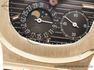 Nautilus 5712 RG PPF 1:1 Best Edition Brown Dial on Brown Leather Strap A240 Super Clone V2 - Image 12