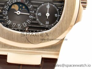 Nautilus 5712 RG PPF 1:1 Best Edition Brown Dial on Brown Leather Strap A240 Super Clone V2 - Image 13