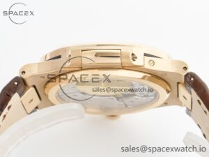 Nautilus 5712 RG PPF 1:1 Best Edition Brown Dial on Brown Leather Strap A240 Super Clone V2 - Image 14