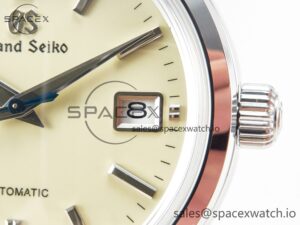 Elegance SBGR261 SS GSF 1:1 Best Edition Cream Dial on Brown Leather Strap NH34 - Image 11