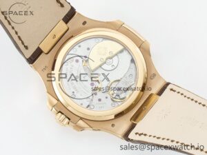 Nautilus 5712 RG PPF 1:1 Best Edition Brown Dial on Brown Leather Strap A240 Super Clone V2 - Image 19