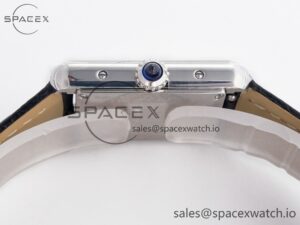 Tank Solo Ladies 28mm SS AF 1:1 Best Edition White Dial on Black Leather Strap Ronda Quartz - Image 11