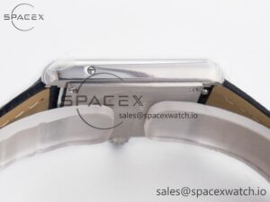 Tank Solo Ladies 28mm SS AF 1:1 Best Edition White Dial on Black Leather Strap Ronda Quartz - Image 12