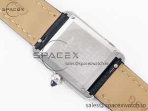 Tank Solo Ladies 28mm SS AF 1:1 Best Edition White Dial on Black Leather Strap Ronda Quartz - Image 14