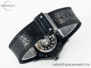 Classic Fusion 42mm Real Black Ceramic YDF 1:1 Best Edition Carbon Dial RG Bezel on Black Gummy Strap SW300 - Image 15