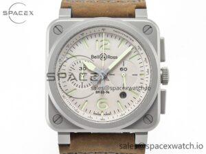 BR 03-94 Horolum Chronograph 1:1 Best Edition Brown Dial on Leather Strap Asia 7750 - Image 2