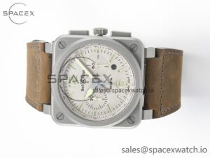 BR 03-94 Horolum Chronograph 1:1 Best Edition Brown Dial on Leather Strap Asia 7750 - Image 8