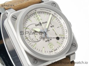 BR 03-94 Horolum Chronograph 1:1 Best Edition Brown Dial on Leather Strap Asia 7750 - Image 3