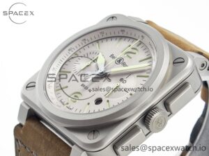 BR 03-94 Horolum Chronograph 1:1 Best Edition Brown Dial on Leather Strap Asia 7750 - Image 5