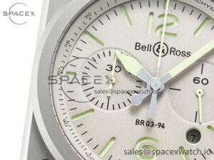 BR 03-94 Horolum Chronograph 1:1 Best Edition Brown Dial on Leather Strap Asia 7750 - Image 9