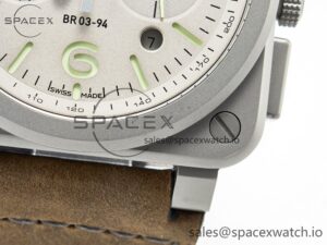 BR 03-94 Horolum Chronograph 1:1 Best Edition Brown Dial on Leather Strap Asia 7750 - Image 13