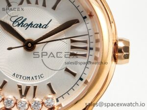 Happy Sports 30MM YF RG White Dial on Green Leather Strap A2892 - Image 10