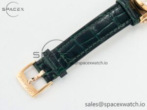 Happy Sports 30MM YF RG White Dial on Green Leather Strap A2892 - Image 19