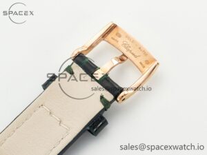 Happy Sports 30MM YF RG White Dial on Green Leather Strap A2892 - Image 23