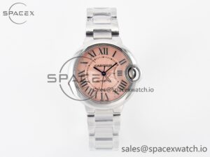 Ballon Bleu 33mm SS AF 1:1 Best Edition Pink Dial on SS Bracelet SEIKO NH05A