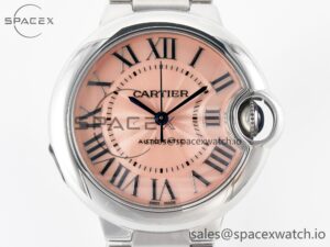 Ballon Bleu 33mm SS AF 1:1 Best Edition Pink Dial on SS Bracelet SEIKO NH05A - Image 2