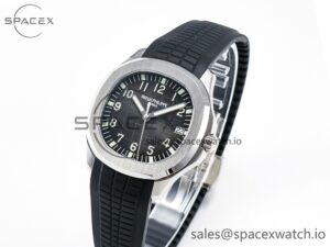 Aquanaut 5168G 42mm SS 3KF 1:1 Best Edition Black Dial on Black Rubber Strap A324 Super Clone V2 - Image 4