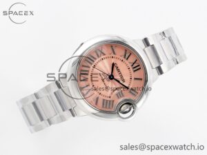 Ballon Bleu 33mm SS AF 1:1 Best Edition Pink Dial on SS Bracelet SEIKO NH05A - Image 7
