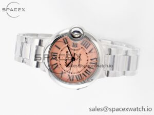 Ballon Bleu 33mm SS AF 1:1 Best Edition Pink Dial on SS Bracelet SEIKO NH05A - Image 8