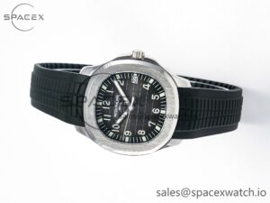 Aquanaut 5168G 42mm SS 3KF 1:1 Best Edition Black Dial on Black Rubber Strap A324 Super Clone V2 - Image 8