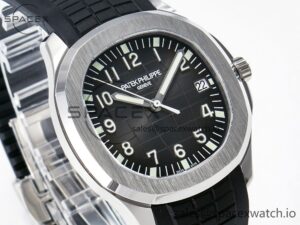 Aquanaut 5168G 42mm SS 3KF 1:1 Best Edition Black Dial on Black Rubber Strap A324 Super Clone V2 - Image 3