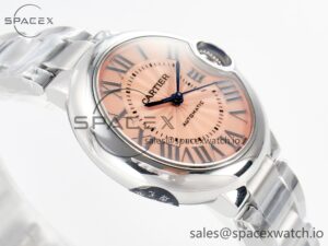 Ballon Bleu 33mm SS AF 1:1 Best Edition Pink Dial on SS Bracelet SEIKO NH05A - Image 6