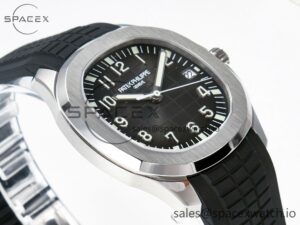Aquanaut 5168G 42mm SS 3KF 1:1 Best Edition Black Dial on Black Rubber Strap A324 Super Clone V2 - Image 6
