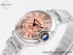 Ballon Bleu 33mm SS AF 1:1 Best Edition Pink Dial on SS Bracelet SEIKO NH05A - Image 5
