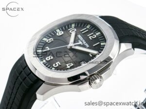 Aquanaut 5168G 42mm SS 3KF 1:1 Best Edition Black Dial on Black Rubber Strap A324 Super Clone V2 - Image 5