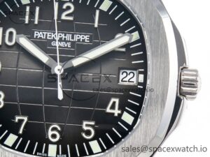 Aquanaut 5168G 42mm SS 3KF 1:1 Best Edition Black Dial on Black Rubber Strap A324 Super Clone V2 - Image 10