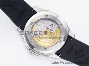 Aquanaut 5168G 42mm SS 3KF 1:1 Best Edition Black Dial on Black Rubber Strap A324 Super Clone V2 - Image 16