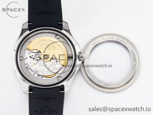 Aquanaut 5168G 42mm SS 3KF 1:1 Best Edition Black Dial on Black Rubber Strap A324 Super Clone V2 - Image 15