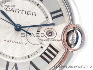 Ballon Bleu 42mm SS AF 1:1 Best Edition White Texture Dial on SS Bracelet A2824 V5 - Image 11