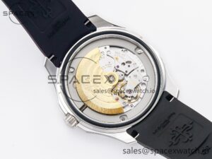 Aquanaut 5168G 42mm SS 3KF 1:1 Best Edition Black Dial on Black Rubber Strap A324 Super Clone V2 - Image 17