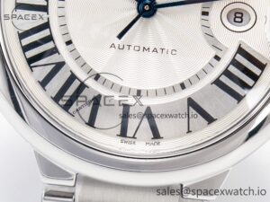 Ballon Bleu 42mm SS AF 1:1 Best Edition White Texture Dial on SS Bracelet A2824 V5 - Image 12