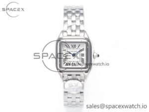 Panthère Secrete De Ladies 27mm SS BVF 1:1 Best Edition White Dial on SS Bracelet Ronda Quartz