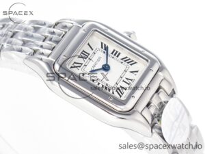 Panthère Secrete De Ladies 27mm SS BVF 1:1 Best Edition White Dial on SS Bracelet Ronda Quartz - Image 6