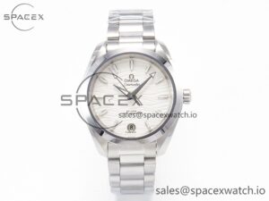 Aqua Terra 150M SS VSF 1:1 Best Edition White Dial SS Hand on SS Bracelet A8800