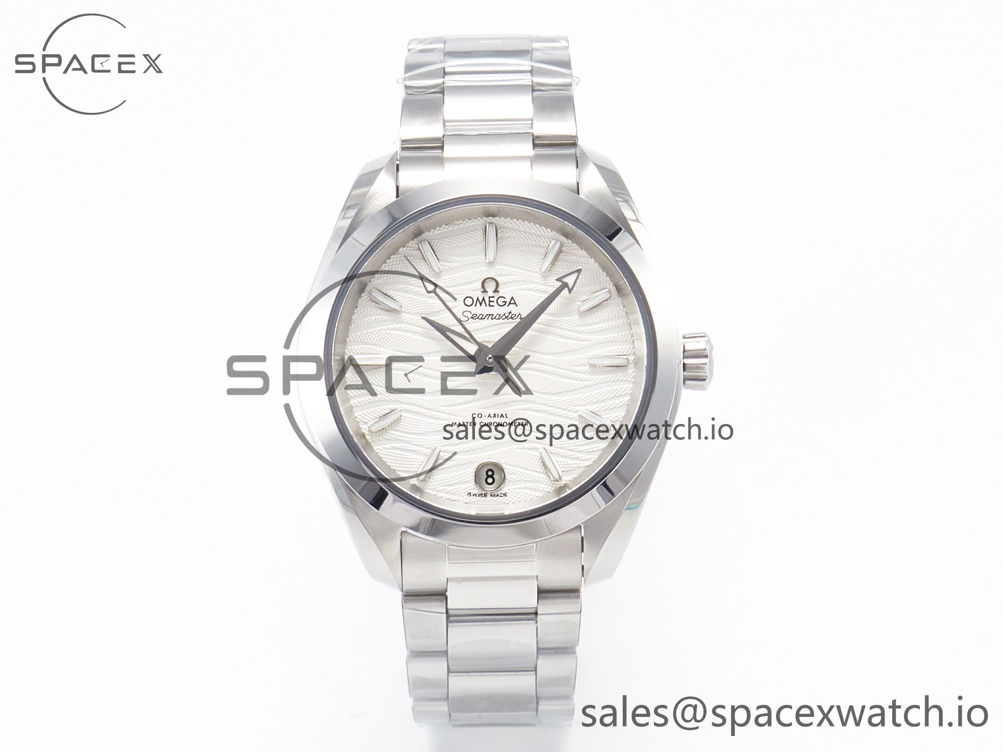 IMG_1370 拷贝 Aqua Terra 150M SS VSF 1:1 Best Edition White Dial SS Hand on SS Bracelet A8800 - Image 1