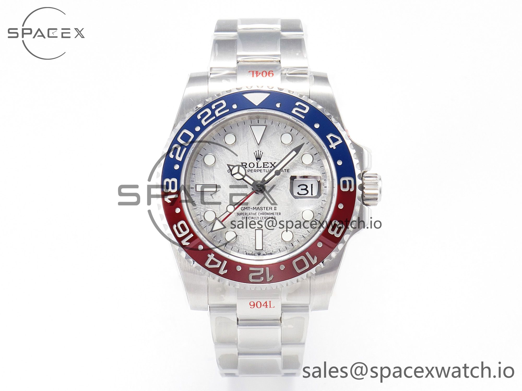 IMG_1399 拷贝 GMT-Master II 126719 BLRO Blue/Red Ceramic GMF Best Edition Meteorite Dial on Bracelet A3285 CHS - Image 1