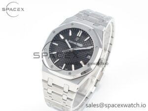 Royal Oak 41mm 15500 SS ZF 1:1 Best Edition Black Textured Dial on SS Bracelet SA4302 Super Clone V3 - Image 4