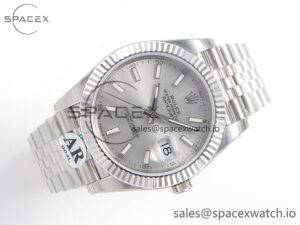 DateJust 41 126334 Fluted Bezel ARF 1:1 Best Edition 904L Steel Silver Stick Dial on Jubilee Bracelet VR3235 - Image 7