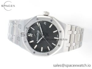 Royal Oak 41mm 15500 SS ZF 1:1 Best Edition Black Textured Dial on SS Bracelet SA4302 Super Clone V3 - Image 8