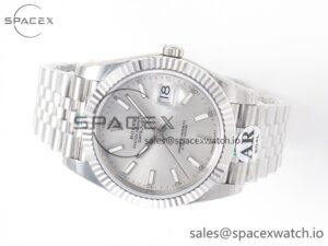 DateJust 41 126334 Fluted Bezel ARF 1:1 Best Edition 904L Steel Silver Stick Dial on Jubilee Bracelet VR3235 - Image 8