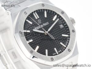 Royal Oak 41mm 15500 SS ZF 1:1 Best Edition Black Textured Dial on SS Bracelet SA4302 Super Clone V3 - Image 3